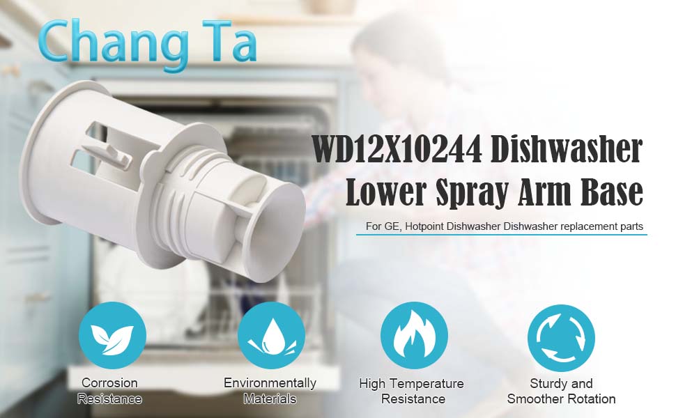 WD12X10244 Dishwasher Base Spray Arm replacement for Ge Dishwasher lower Spray Arm