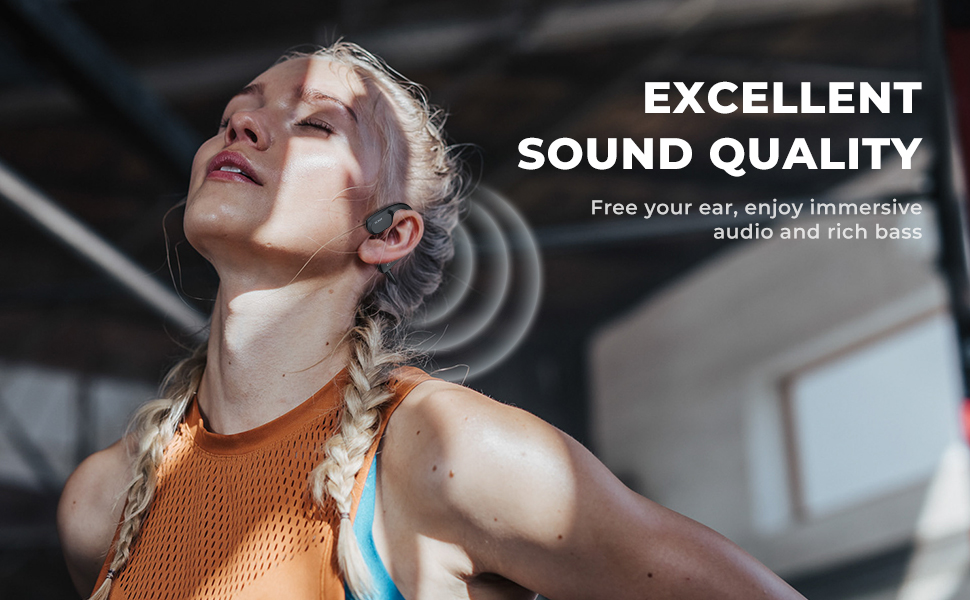 Swimming Headphones, Bone Conduction Headphones，IPX8 Waterproof