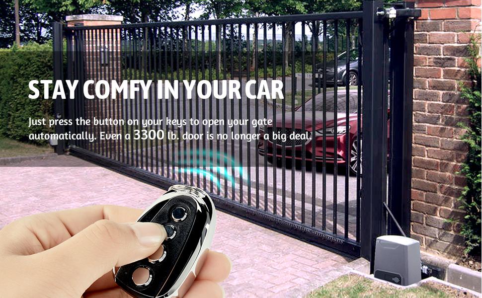 COZ Automatic Sliding Gate Opener 3300 LBS with 2 Remote