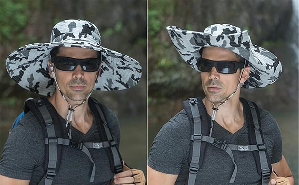 Wide Brim Sun Hat for Men UV Protection Outdoor Fishing Hat Summer Hats
