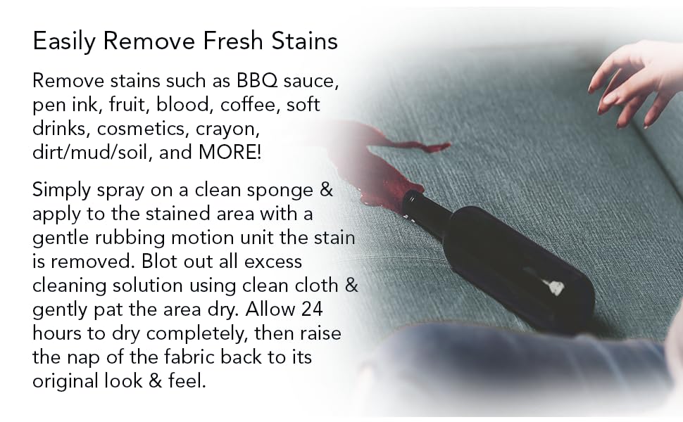 Excelsior Fabric & Microfiber Stain remover includes 250 ml bottle