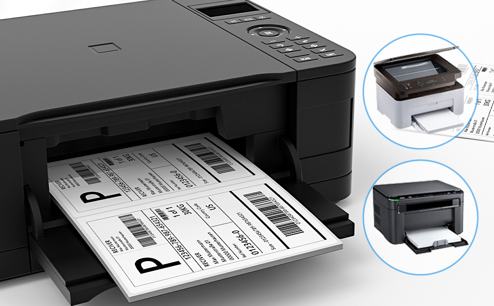 BESTIKER Shipping Labels Half Sheet 200 Counts, 8.5” x 5