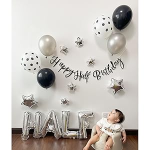 Amazon | regalo ハーフバースデー バルーン 飾り付け セット