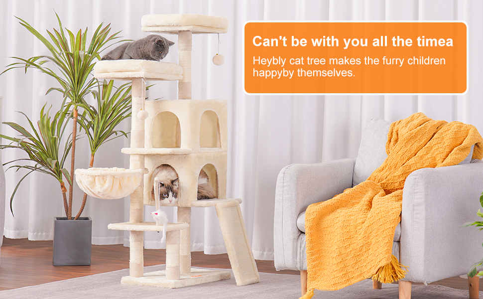 Heybly Cat Tree Cat Tower for Indoor Cats ,MultiLevel Cat