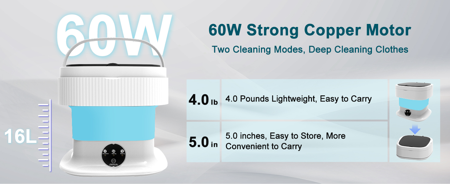 Portable Mini Washing Machine Small Collapsible Luandry Washer