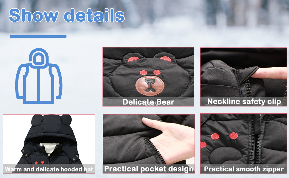 Boys' winter jacket, winter coat, down jacket, children's down coat, outdoor jacket, outerwear