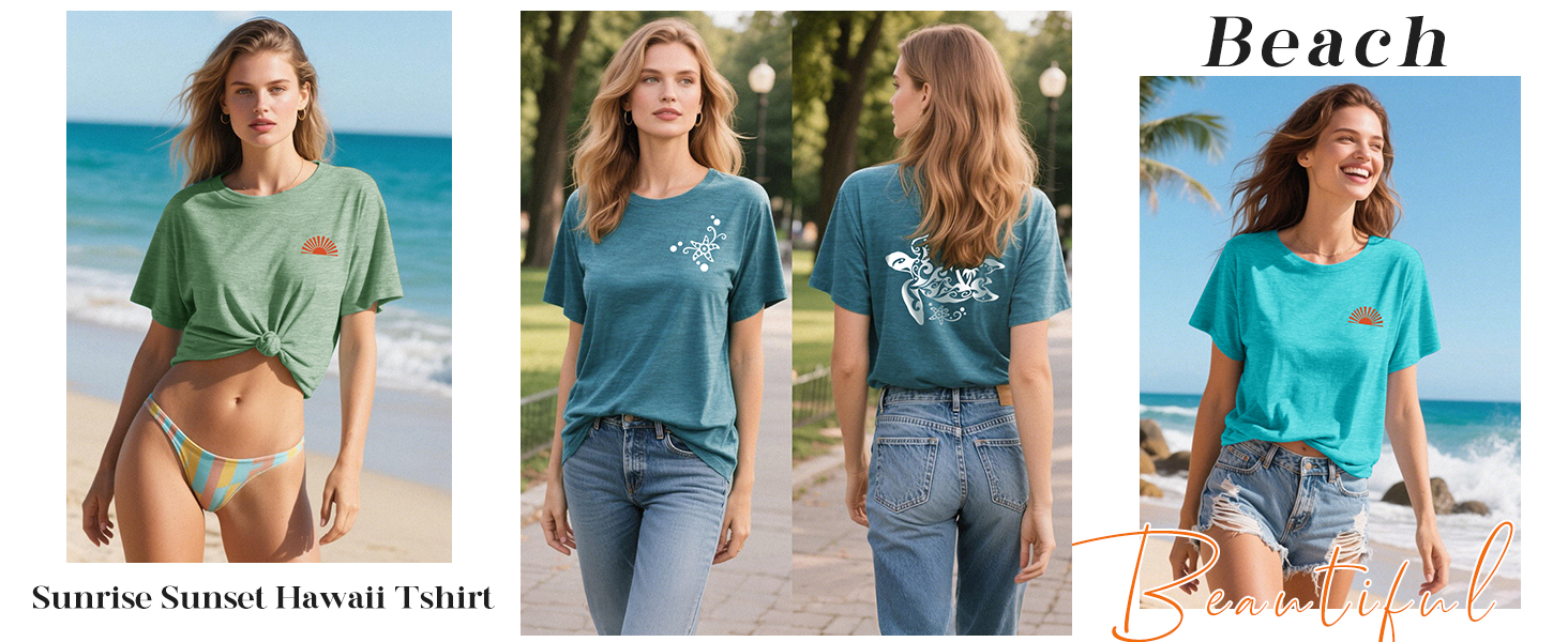 Anbech Sunrise Sunset Graphic Tshirt