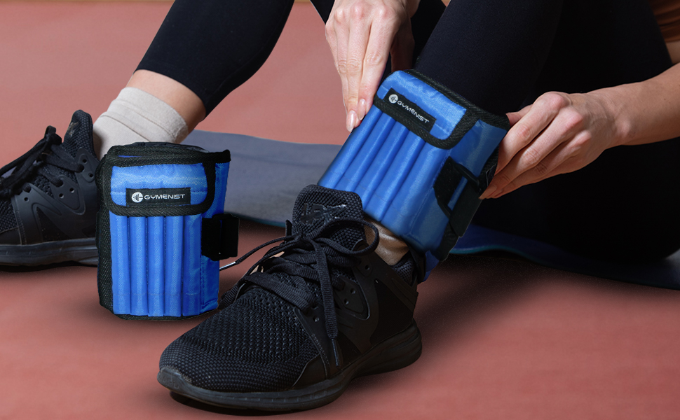 Gymenist Pair of Ankle Weights Can Be Adjusted Up to 5 LB Each Set of 2