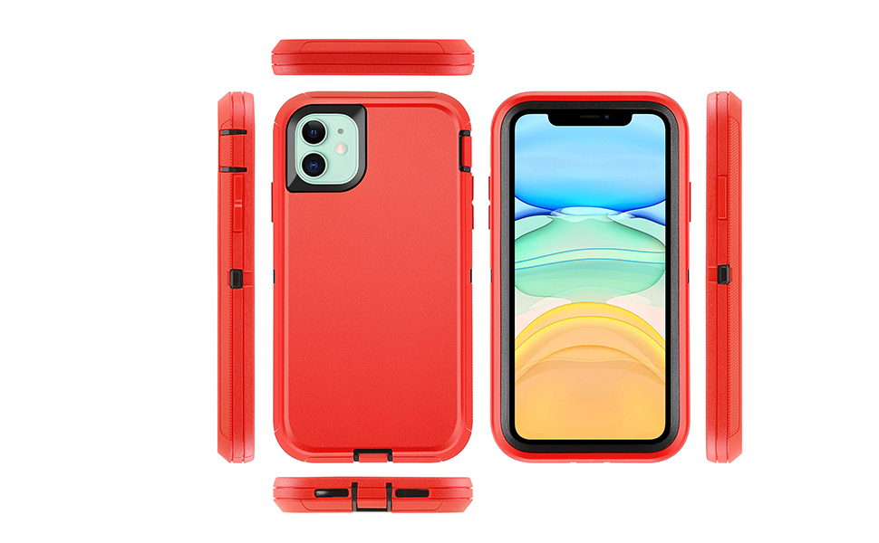 droperprote Compatible with iPhone 11 Case, 3 Layers Military Full Body Drop