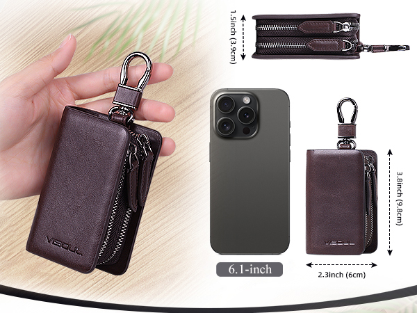 SLOW スロウ キーケース zip key case DOUBLE OIL Amazon.com: VISOUL Car Key Case Holder Double Zipper
