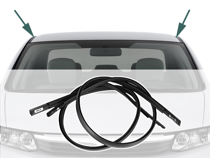 2Pcs Left and Right Roof Trim Molding Kit Fits for 2012