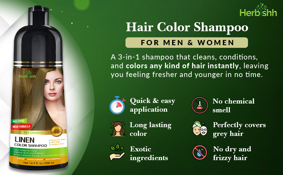 hair color shampoo linen grey and white hair 