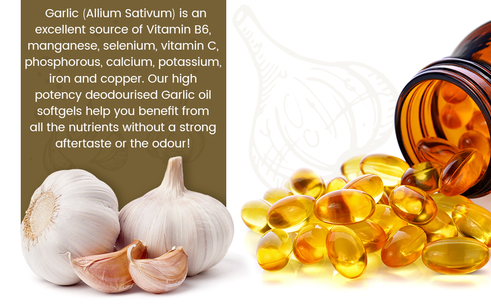 Odourless Garlic Capsules 15000mg 180 Count 6 Months Supply High