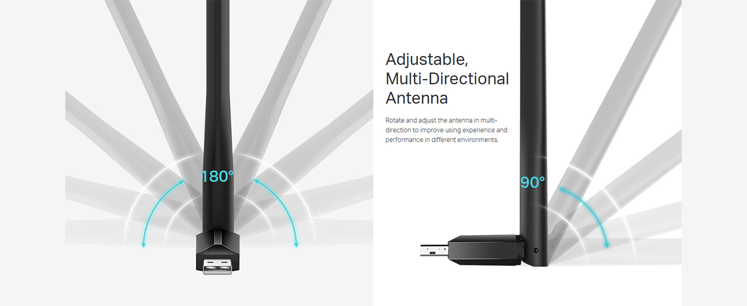 Archer T2U Plus AC600 High Gain Wireless Dual Band USB Adapter