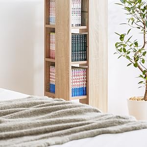 Amazon｜本棚 回転コミックラック 7段 (ナチュラル)｜本棚