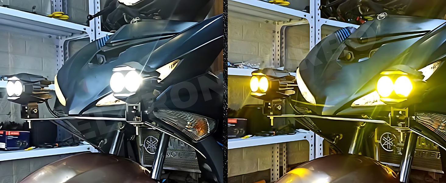 ELTRON TURBO Dual Lens Led Fog Light High Brightess Waterproof Yellow