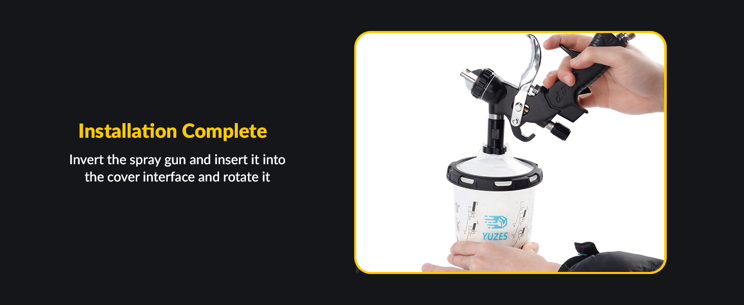 easy-to-use spray gun cup kit