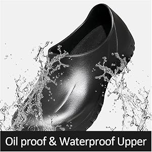 Chef Shoes for Men - Non Slip Oil Resistant Waterproof Safety Work Shoes Comfortable Nursing Nurse S