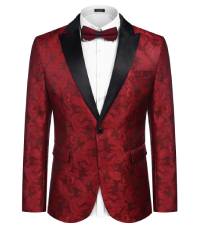 Men's Floral Tuxedo Paisley Suit Jacket