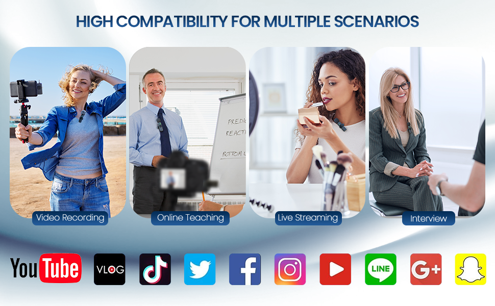 Lavalier Mic For Video Recording, Live Streaming, Youtube, Tiktok, Podcast, Vlog