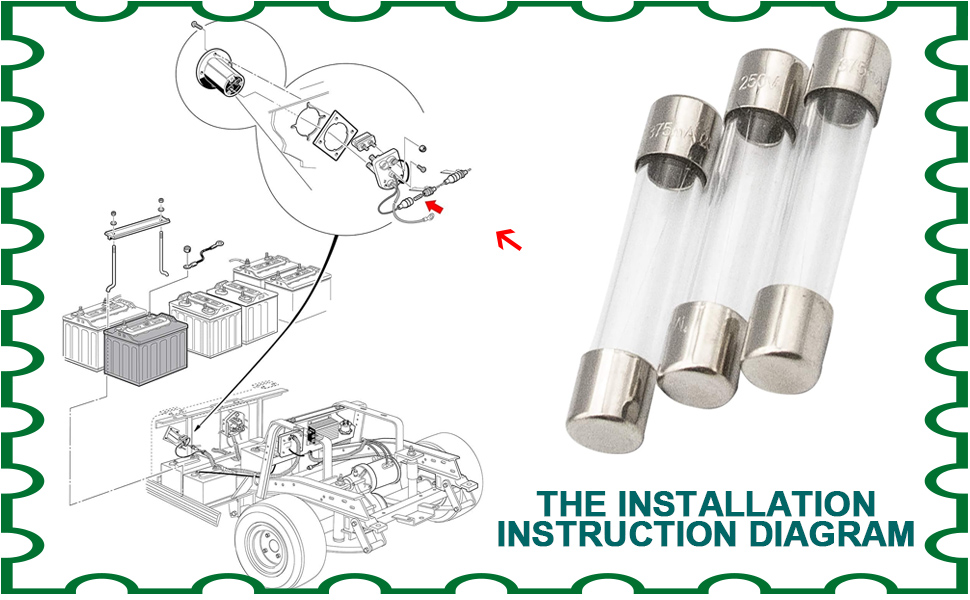 Panglong Golf Cart Powerdrive Charge Receptacle Fuse Fits