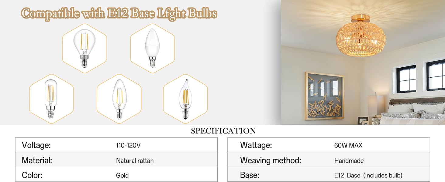 Wicker Light Fixtures Ceiling