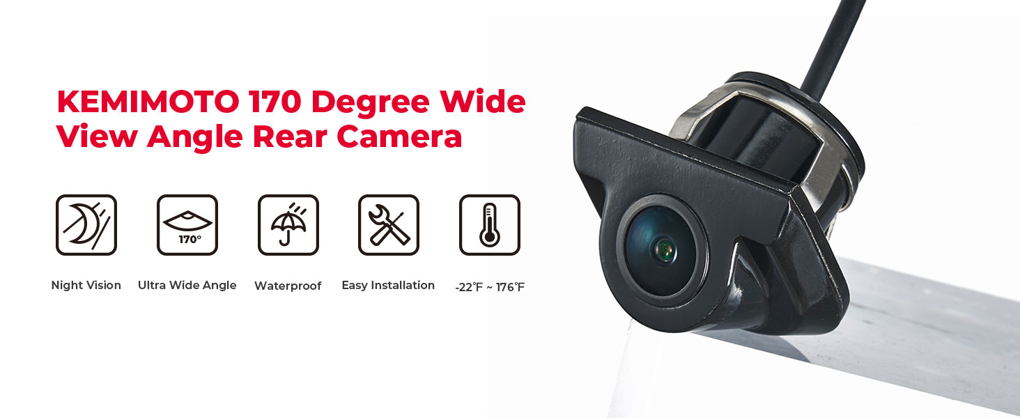 KEMIMOTO Rear Camera Compatible with Kawasaki Teryx KRX