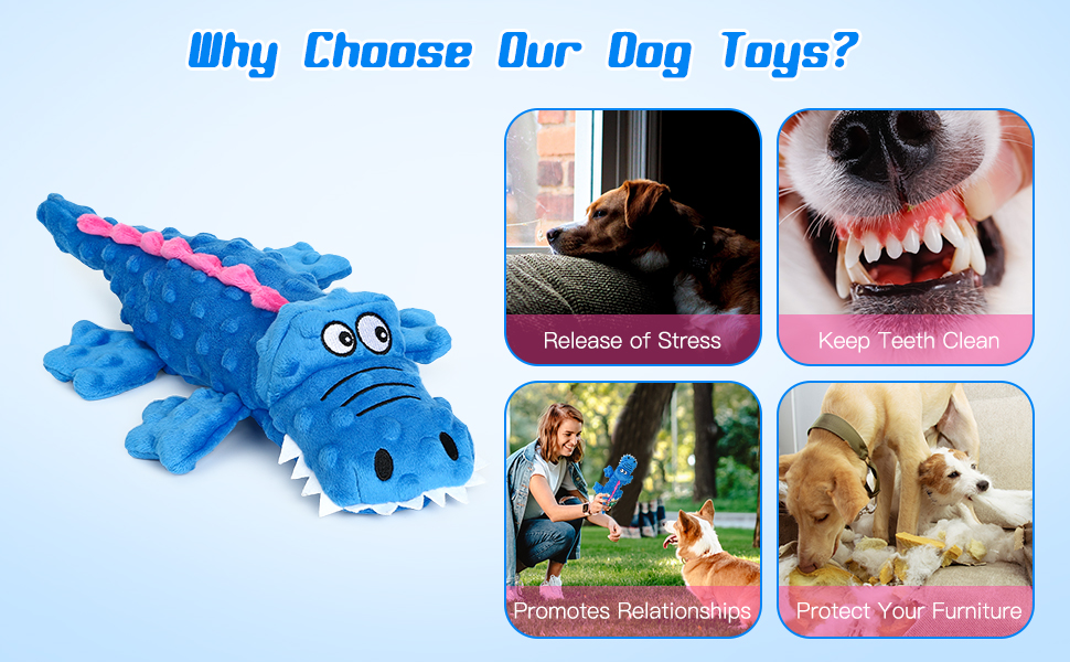 IOKHEIRA Dog Plush Toy for Large Aggressive Chewers