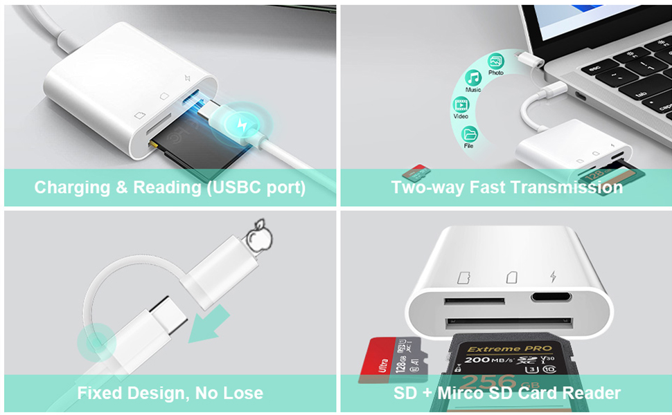 sd card reader with charging function