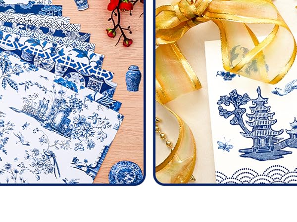 Amazon.com: Whaline 24 Sheets Chinoiserie Pattern Paper 12