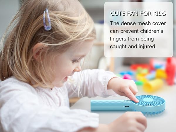 HonHey portable handheld fan, personal fan electric hand fan, small makeup fan for women girls kids