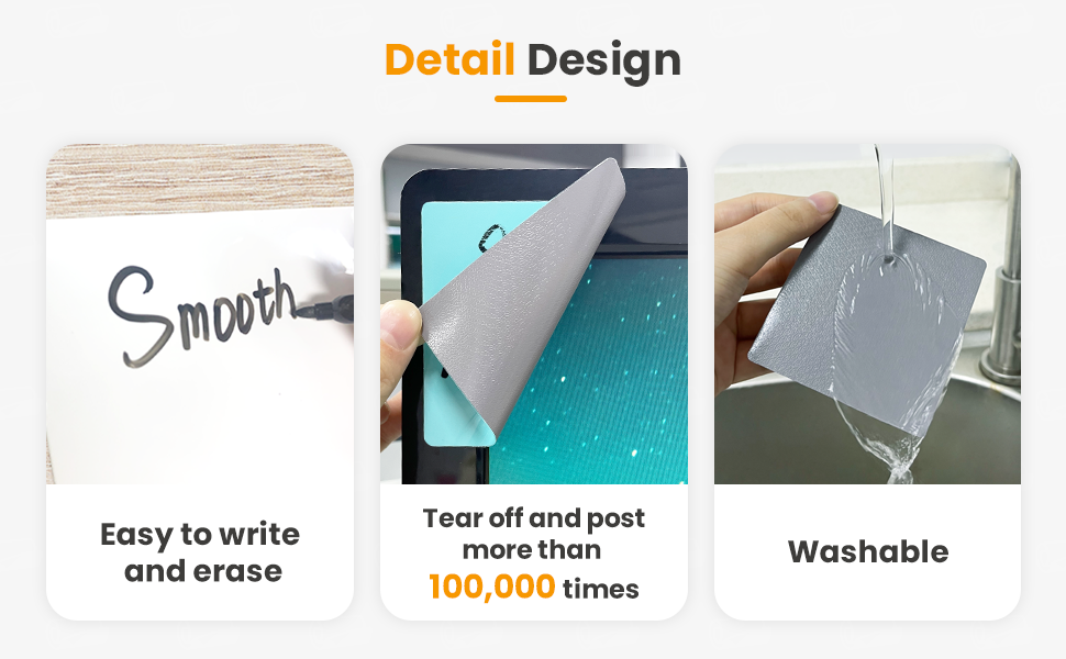 ZCSAME Sticky Notes Dry Erase 6 Colors Reusable