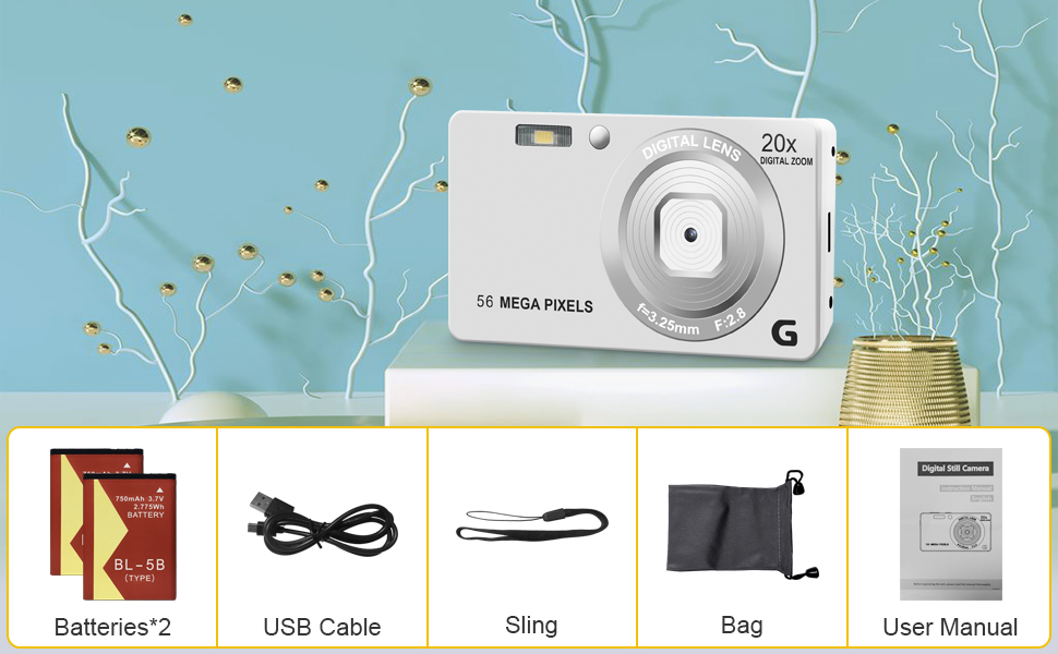 Digital Camera HD 1080P 56MP Small Digital Camera