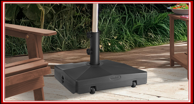 Casafield 20 inch Fillable Patio Umbrella Base Outdoor Patio Umbrella Base for Patio, Deck, Poolside