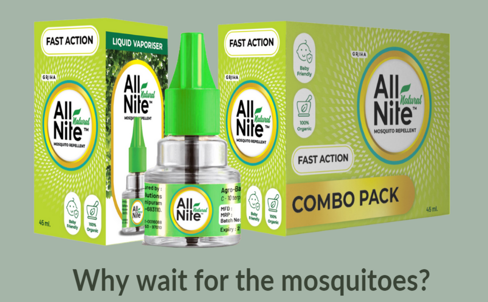 All Nite Natural Liquid Vapouriser Mosquito Repellent 45ml