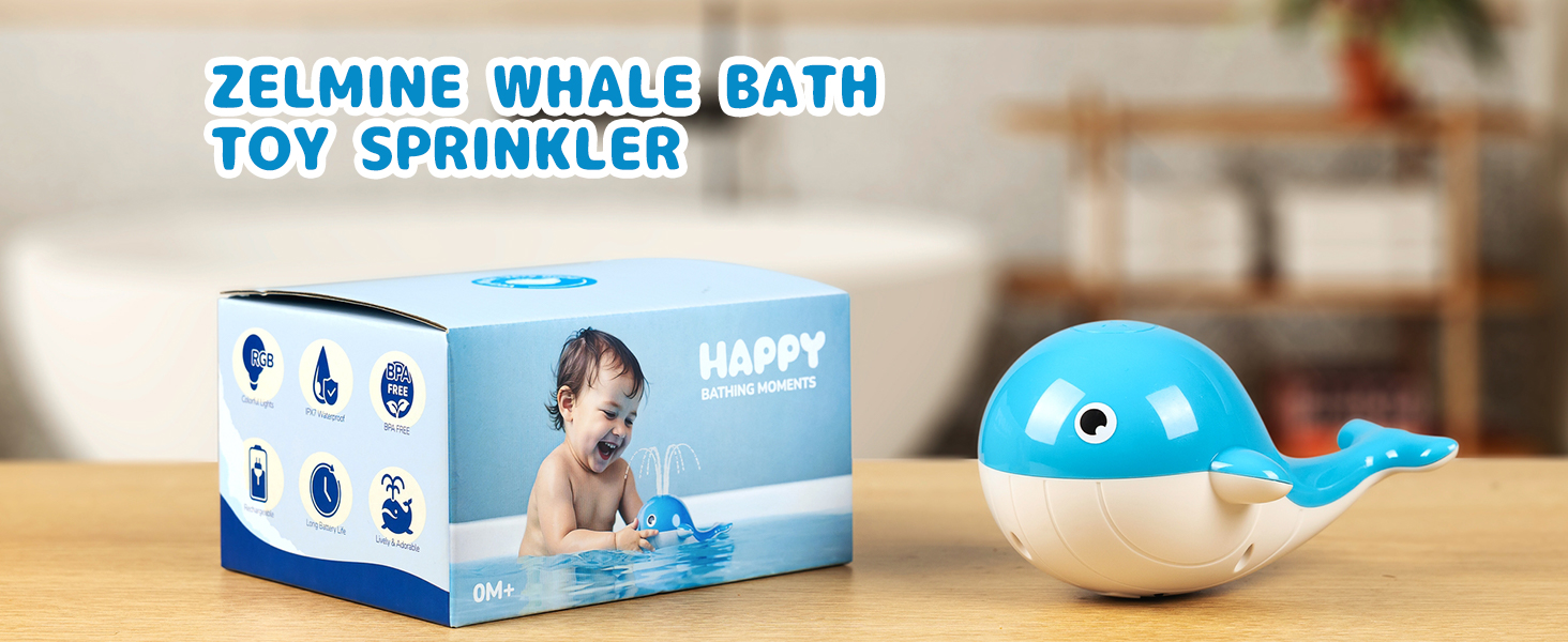whale bath toy sprinkler