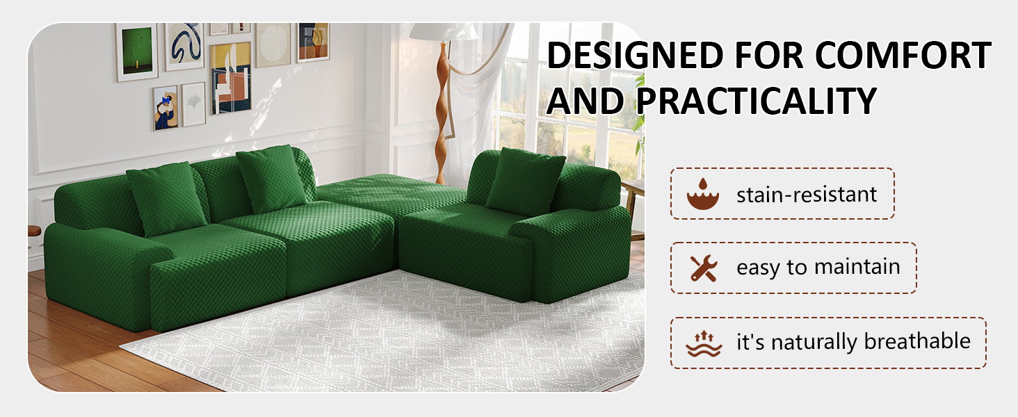 113" Modular Sectional Sofa