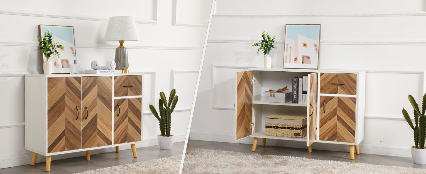 likein White buffet cabinet with storage