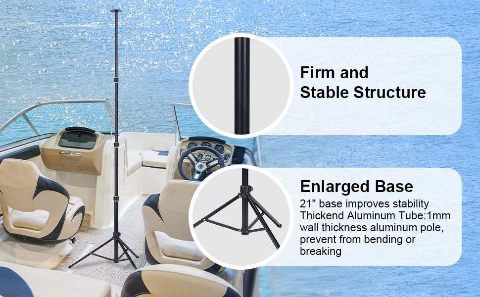 Boat Cover Support Poles Pack of 2 with Aluminum Tube and