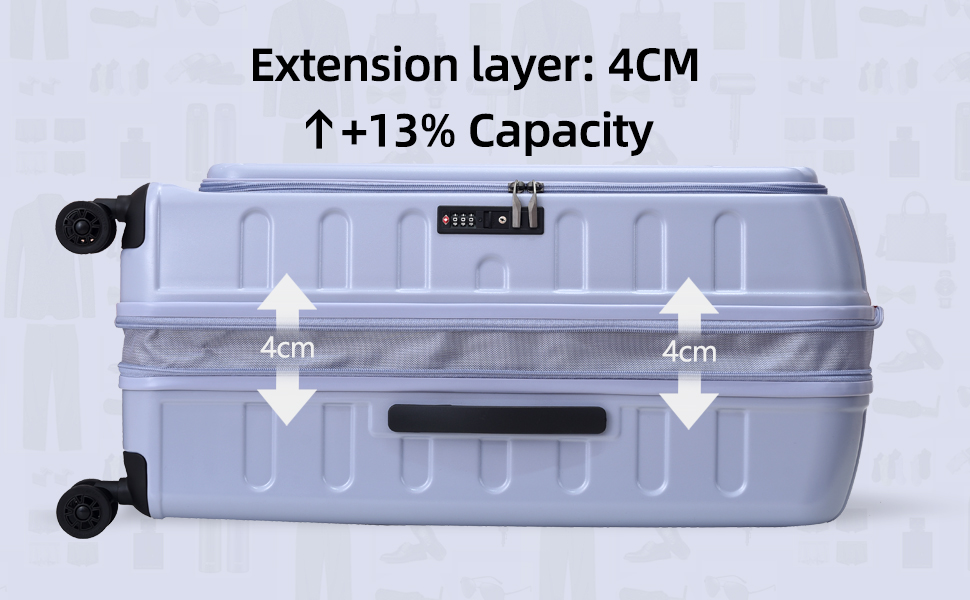 Amazon.com: Kaleenie 29 Inch Luggage with Expansion & Side