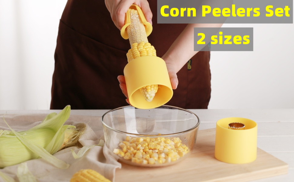 Corn Stripper Lerkumey 2Sizes Set Corn Peelers for Corn