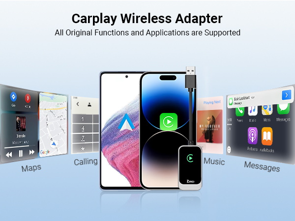 Apple様⭐︎ Amazon.com: Wireless Carplay Adapter - 2-in-1 Plug and Play
