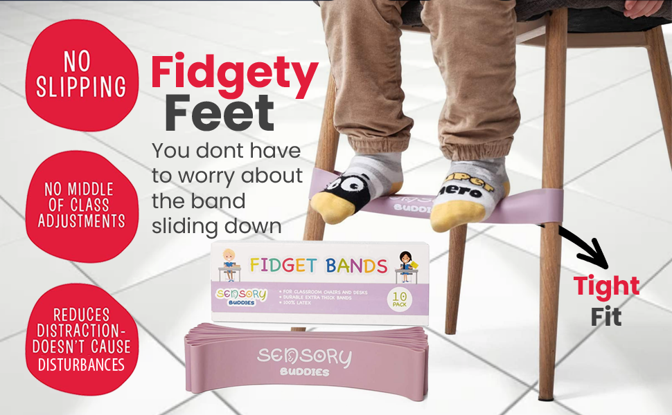 sensory buddies fidget chair bands for fidgety feet 