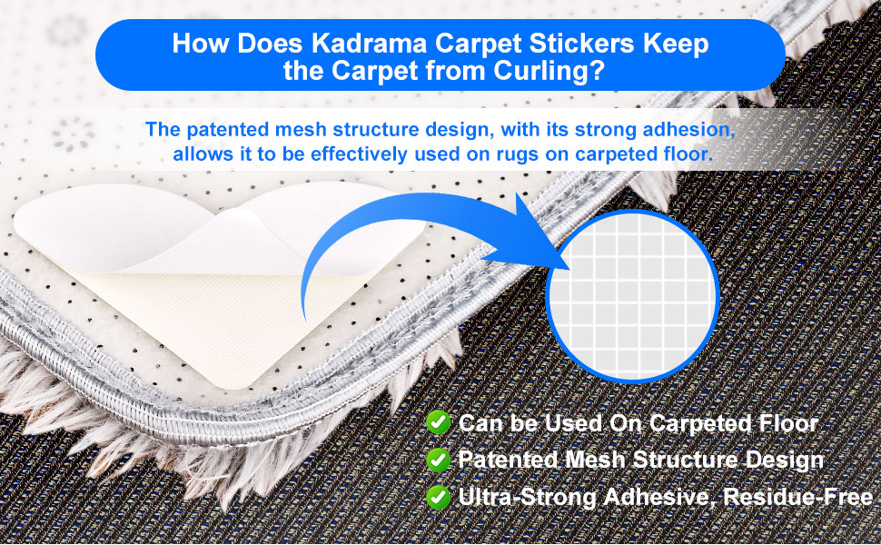 [16 Pack] Rug Corner Grippers for Area Rugs on Carpet to