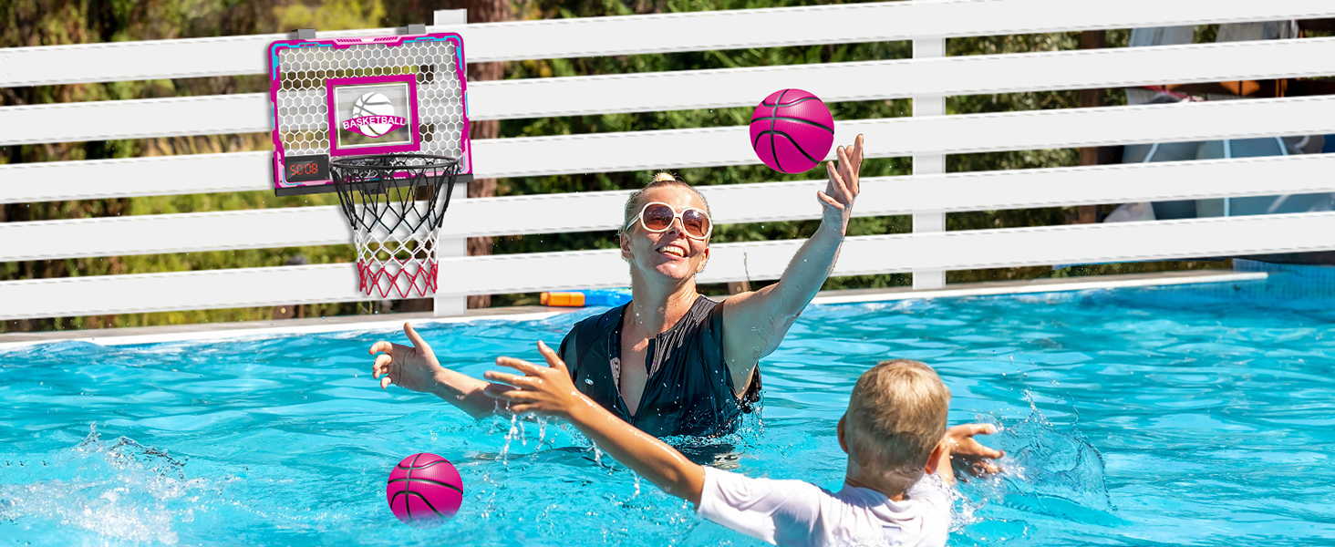 VATOS Basketball Hoop for Girls Indoor, Pink Basketball