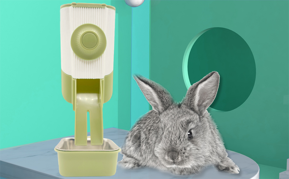 MUYG Rabbit Hanging Automatic Feeder Pets Food Bowl for
