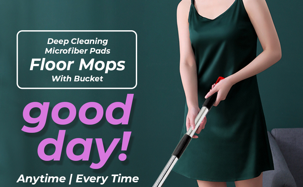 Enyaa Realmopman Premium Spin Mop and Buckets Sets, Microfibre Floor