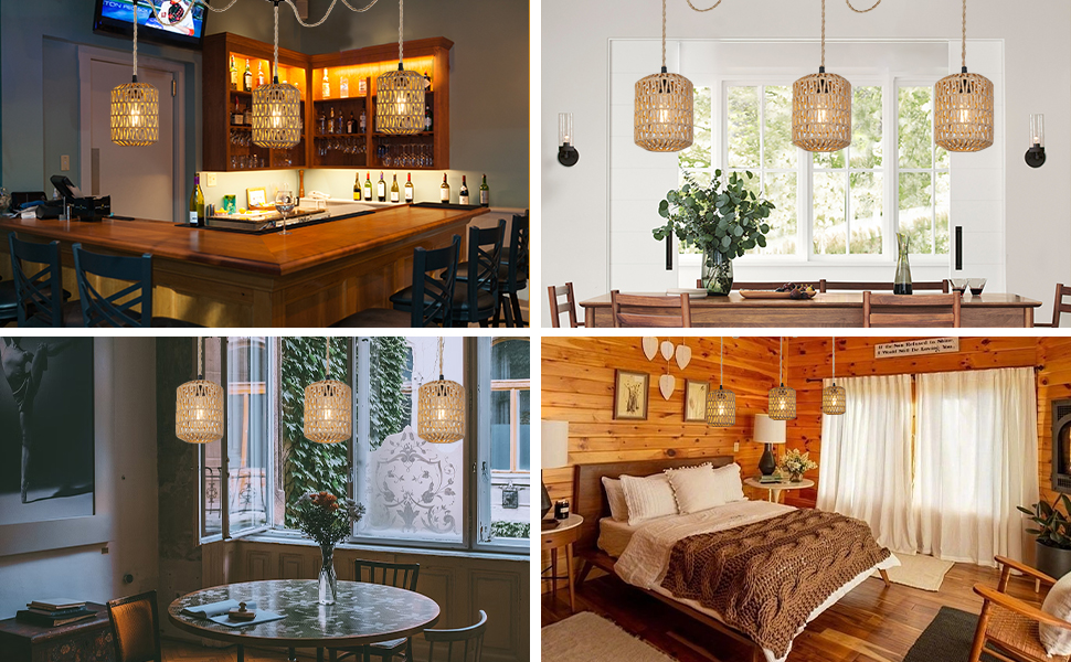rattan pendant lights