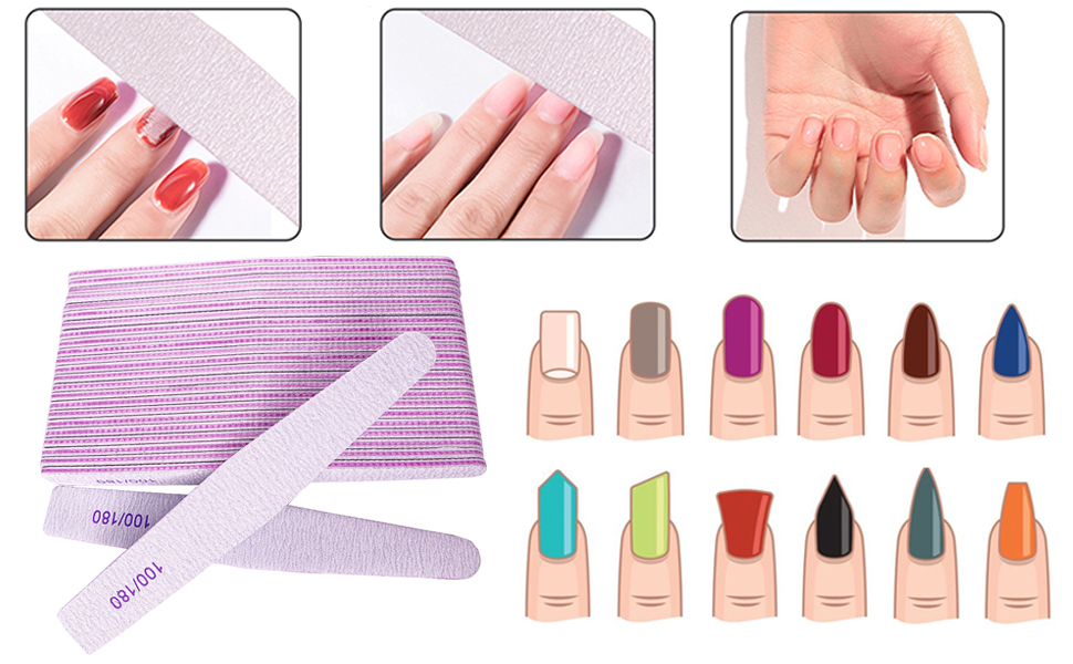 Nail files to shape your fingernails