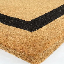 black single border doormat